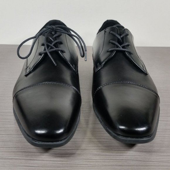 Public Opinion Jackson Cap Toe Derby, Black Leather, Mens Size 10 M - Picture 2 of 10